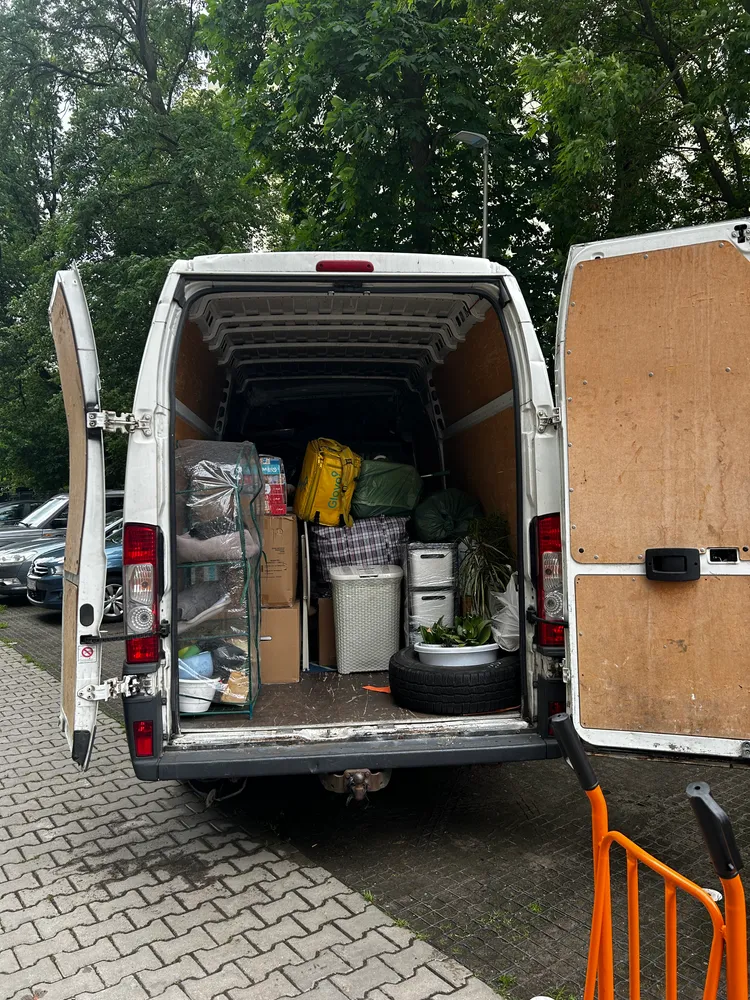 Zabezpieczone meble i rośliny w busie